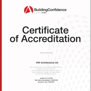PSP Architectural Achilles Certificate of Accreditation