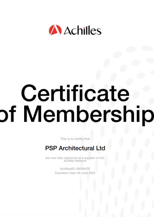 Achilles Advanced Certificate of Membership – PSP Architectural